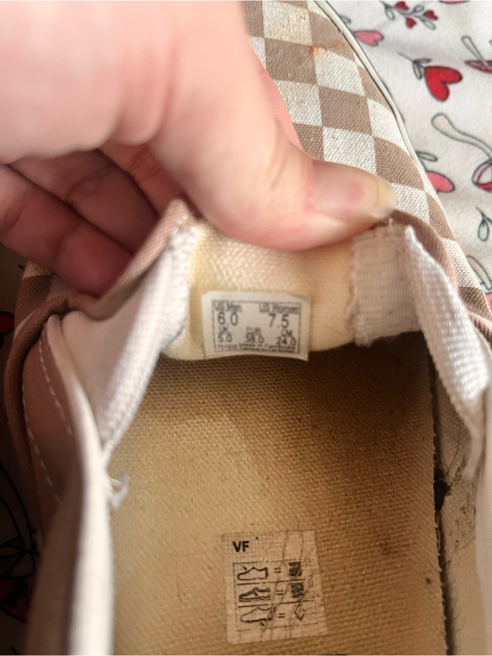 Vans Slip-On Checkerboard Sneakers - Brown and White - Picture 4 of 4